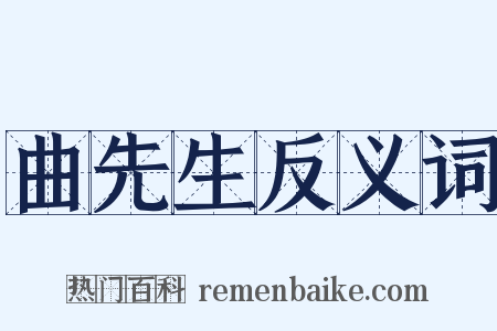 曲先生反义词是什么意思的图片